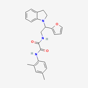molecular formula C24H25N3O3 B2813207 N1-(2,4-二甲基苯基)-N2-(2-(呋喃-2-基)-2-(吲哚-1-基)乙基)草酰胺 CAS No. 898458-47-4