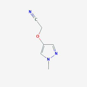 molecular formula C6H7N3O B2813225 2-(1-甲基吡唑-4-基)氧基乙腈 CAS No. 1595540-27-4