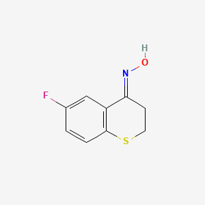 B2813256 6-fluoro-3,4-dihydro-2H-1-benzothiin-4-one oxime CAS No. 50596-11-7