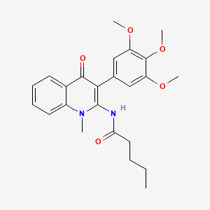 N-[1-methyl-4-oxo-3-(3,4,5-trimethoxyphenyl)-1,4-dihydroquinolin-2-yl]pentanamide
