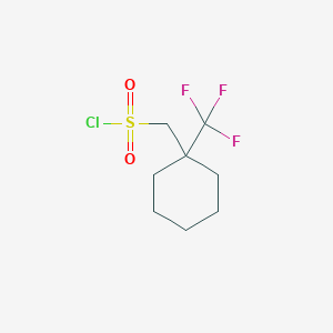 molecular formula C8H12ClF3O2S B2813319 [1-(三氟甲基)环己基]甲磺酰氯 CAS No. 2092821-18-4