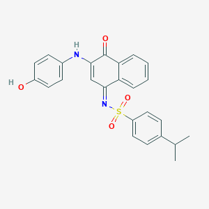 molecular formula C25H22N2O4S B281332 N-(3-(4-hydroxyanilino)-4-oxo-1(4H)-naphthalenylidene)-4-isopropylbenzenesulfonamide 