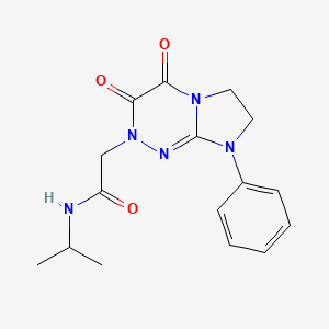 molecular formula C16H19N5O3 B2813324 2-(3,4-dioxo-8-phenyl-3,4,7,8-tetrahydroimidazo[2,1-c][1,2,4]triazin-2(6H)-yl)-N-isopropylacetamide CAS No. 941976-03-0