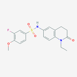 N-(1-ethyl-2-oxo-1,2,3,4-tetrahydroquinolin-6-yl)-3-fluoro-4-methoxybenzenesulfonamide