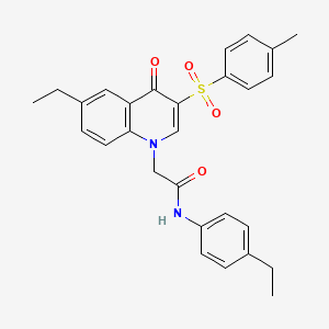 molecular formula C28H28N2O4S B2813328 2-(6-ethyl-4-oxo-3-tosylquinolin-1(4H)-yl)-N-(4-ethylphenyl)acetamide CAS No. 902584-84-3