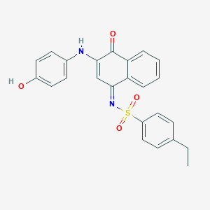 molecular formula C24H20N2O4S B281333 4-ethyl-N-[(1Z)-3-[(4-hydroxyphenyl)amino]-4-oxonaphthalen-1(4H)-ylidene]benzenesulfonamide 