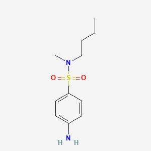 molecular formula C11H18N2O2S B2813342 4-amino-N-butyl-N-methylbenzenesulfonamide CAS No. 217798-66-8