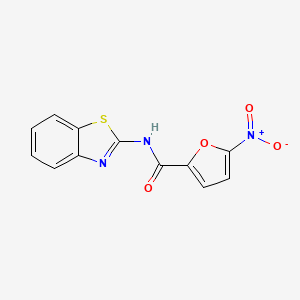 molecular formula C12H7N3O4S B2813348 N-(1,3-benzothiazol-2-yl)-5-nitrofuran-2-carboxamide CAS No. 219619-30-4