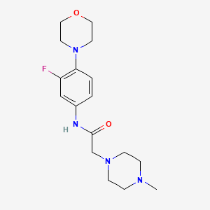 N-(3-fluoro-4-morpholinophenyl)-2-(4-methylpiperazino)acetamide