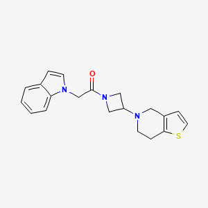 1-(3-(6,7-dihydrothieno[3,2-c]pyridin-5(4H)-yl)azetidin-1-yl)-2-(1H-indol-1-yl)ethanone