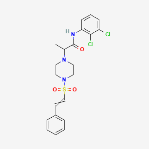 molecular formula C21H23Cl2N3O3S B2813373 N-(2,3-dichlorophenyl)-2-[4-(2-phenylethenesulfonyl)piperazin-1-yl]propanamide CAS No. 790242-73-8