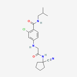 molecular formula C19H25ClN4O2 B2813374 2-chloro-4-({[(1-cyanocyclopentyl)carbamoyl]methyl}amino)-N-(2-methylpropyl)benzamide CAS No. 1241619-26-0