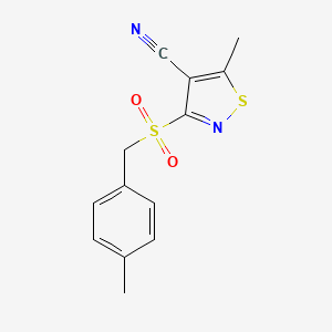 5-Methyl-3-[(4-methylbenzyl)sulfonyl]-4-isothiazolecarbonitrile
