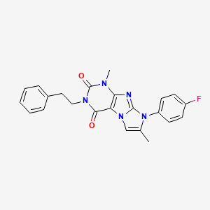 8-(4-fluorophenyl)-1,7-dimethyl-3-phenethyl-1H-imidazo[2,1-f]purine-2,4(3H,8H)-dione