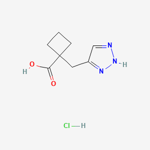 1-[(1H-1,2,3-triazol-5-yl)methyl]cyclobutane-1-carboxylic acid hydrochloride