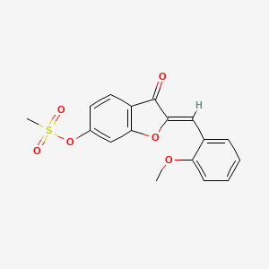 (Z)-2-(2-methoxybenzylidene)-3-oxo-2,3-dihydrobenzofuran-6-yl methanesulfonate