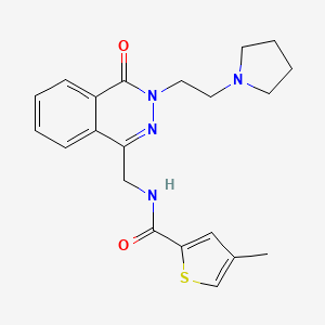 4-methyl-N-((4-oxo-3-(2-(pyrrolidin-1-yl)ethyl)-3,4-dihydrophthalazin-1-yl)methyl)thiophene-2-carboxamide