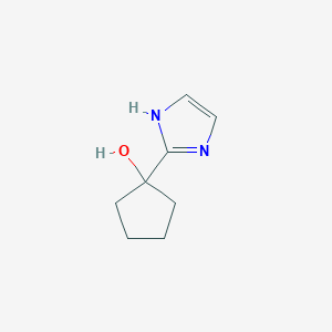 molecular formula C8H12N2O B2813394 1-(1H-imidazol-2-yl)cyclopentan-1-ol CAS No. 1536939-97-5