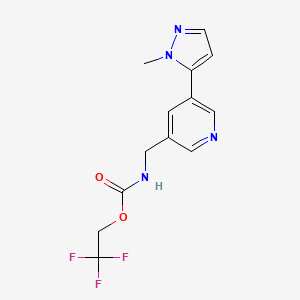 2,2,2-trifluoroethyl ((5-(1-methyl-1H-pyrazol-5-yl)pyridin-3-yl)methyl)carbamate