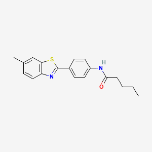N-[4-(6-methyl-1,3-benzothiazol-2-yl)phenyl]pentanamide