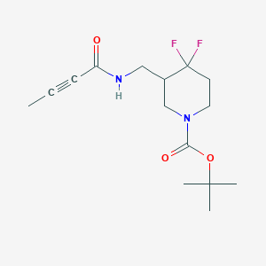 Tert-butyl 3-[(but-2-ynoylamino)methyl]-4,4-difluoropiperidine-1-carboxylate