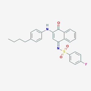 molecular formula C26H23FN2O3S B281341 N-(3-(4-butylanilino)-4-oxo-1(4H)-naphthalenylidene)-4-fluorobenzenesulfonamide 