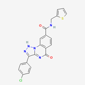 3-(4-chlorophenyl)-5-oxo-N-(2-thienylmethyl)-4,5-dihydro[1,2,3]triazolo[1,5-a]quinazoline-8-carboxamide
