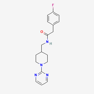 2-(4-fluorophenyl)-N-((1-(pyrimidin-2-yl)piperidin-4-yl)methyl)acetamide