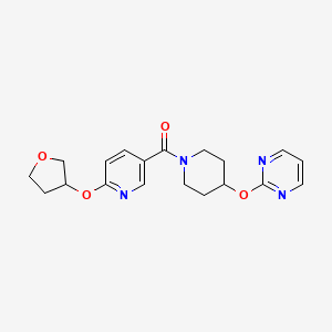 (4-(Pyrimidin-2-yloxy)piperidin-1-yl)(6-((tetrahydrofuran-3-yl)oxy)pyridin-3-yl)methanone