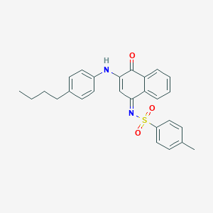 molecular formula C27H26N2O3S B281342 N-(3-(4-butylanilino)-4-oxo-1(4H)-naphthalenylidene)-4-methylbenzenesulfonamide 