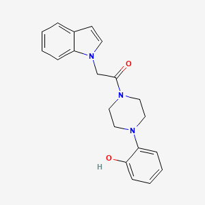 molecular formula C20H21N3O2 B2813420 1-(4-(2-hydroxyphenyl)piperazin-1-yl)-2-(1H-indol-1-yl)ethanone CAS No. 1207000-56-3