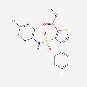 Methyl 3-[(4-chlorophenyl)sulfamoyl]-4-(4-methylphenyl)thiophene-2-carboxylate