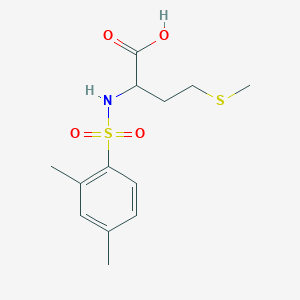 molecular formula C13H19NO4S2 B2813423 2-[(2,4-Dimethylphenyl)sulfonylamino]-4-methylsulfanylbutanoic acid CAS No. 1008671-72-4