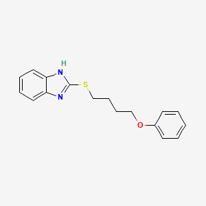 molecular formula C17H18N2OS B2813428 1H-1,3-苯并咪唑-2-[(4-苯氧基丁基)硫]- CAS No. 110143-83-4