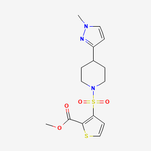 methyl 3-((4-(1-methyl-1H-pyrazol-3-yl)piperidin-1-yl)sulfonyl)thiophene-2-carboxylate