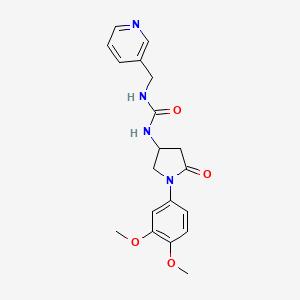1-(1-(3,4-Dimethoxyphenyl)-5-oxopyrrolidin-3-yl)-3-(pyridin-3-ylmethyl)urea