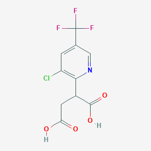 molecular formula C10H7ClF3NO4 B2813434 2-[3-Chloro-5-(trifluoromethyl)-2-pyridinyl]succinic acid CAS No. 439108-17-5