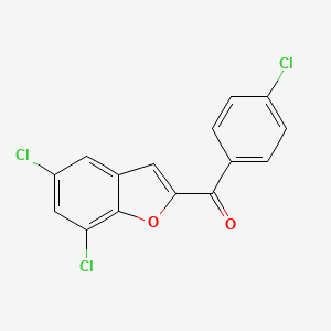 (4-Chlorophenyl)-(5,7-dichloro-1-benzofuran-2-yl)methanone