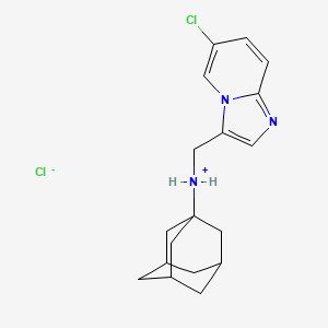 molecular formula C18H23Cl2N3 B2813450 N-[(6-chloroimidazo[1,2-a]pyridin-3-yl)methyl]-1-adamantanamine CAS No. 1029989-47-6