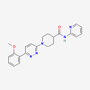 molecular formula C22H23N5O2 B2813452 1-(6-(2-甲氧基苯基)吡啶-3-基)-N-(吡啶-2-基)哌啶-4-甲酰胺 CAS No. 1105232-58-3