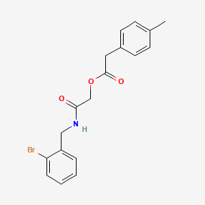 molecular formula C18H18BrNO3 B2813464 2-[(2-Bromobenzyl)amino]-2-oxoethyl (4-methylphenyl)acetate CAS No. 1798016-90-6