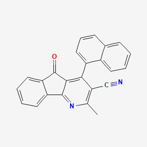 molecular formula C24H14N2O B2813485 2-甲基-4-(1-萘基)-5-氧代-5H-吲哚并[1,2-b]吡啶-3-碳腈 CAS No. 865659-35-4