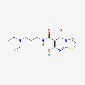 molecular formula C14H20N4O3S B2813486 N-(3-(diethylamino)propyl)-7-hydroxy-5-oxo-5H-thiazolo[3,2-a]pyrimidine-6-carboxamide CAS No. 898412-36-7