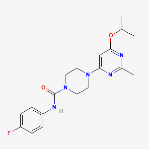 molecular formula C19H24FN5O2 B2813489 N-(4-fluorophenyl)-4-(6-isopropoxy-2-methylpyrimidin-4-yl)piperazine-1-carboxamide CAS No. 946325-14-0