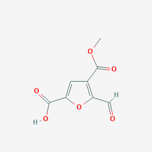 molecular formula C8H6O6 B2813491 5-Formyl-4-methoxycarbonylfuran-2-carboxylic acid CAS No. 2248386-02-7