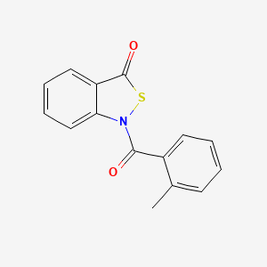 molecular formula C15H11NO2S B2813510 1-(2-methylbenzoyl)benzo[c]isothiazol-3(1H)-one CAS No. 877811-67-1