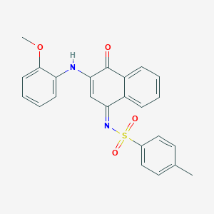 molecular formula C24H20N2O4S B281352 N-(3-(2-methoxyanilino)-4-oxo-1(4H)-naphthalenylidene)-4-methylbenzenesulfonamide 