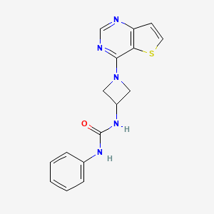 1-Phenyl-3-(1-thieno[3,2-d]pyrimidin-4-ylazetidin-3-yl)urea