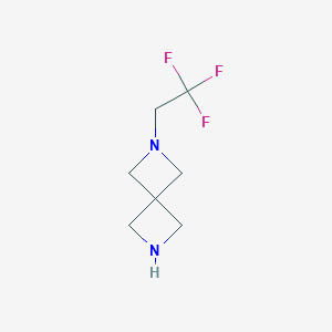 molecular formula C7H11F3N2 B2813529 2-(2,2,2-三氟乙基)-2,6-二氮杂螺[3.3]庚烷 CAS No. 1638763-96-8