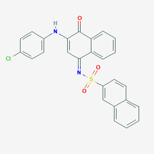 molecular formula C26H17ClN2O3S B281353 N-(3-(4-chloroanilino)-4-oxo-1(4H)-naphthalenylidene)-2-naphthalenesulfonamide 